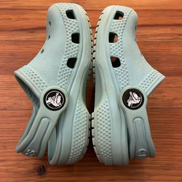 Crocs Green Blue Classic Clog Slip-on Shoe Unisex Toddler Size C5 Comfort Casual - Picture 7 of 12